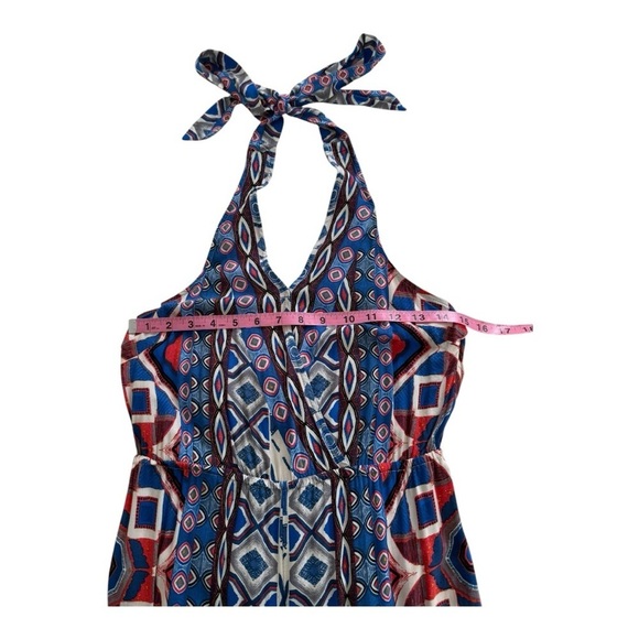 Flying Tomato Boho Print Halter Top Wide Leg Jumpsuit - Size Medium - Picture 9 of 12